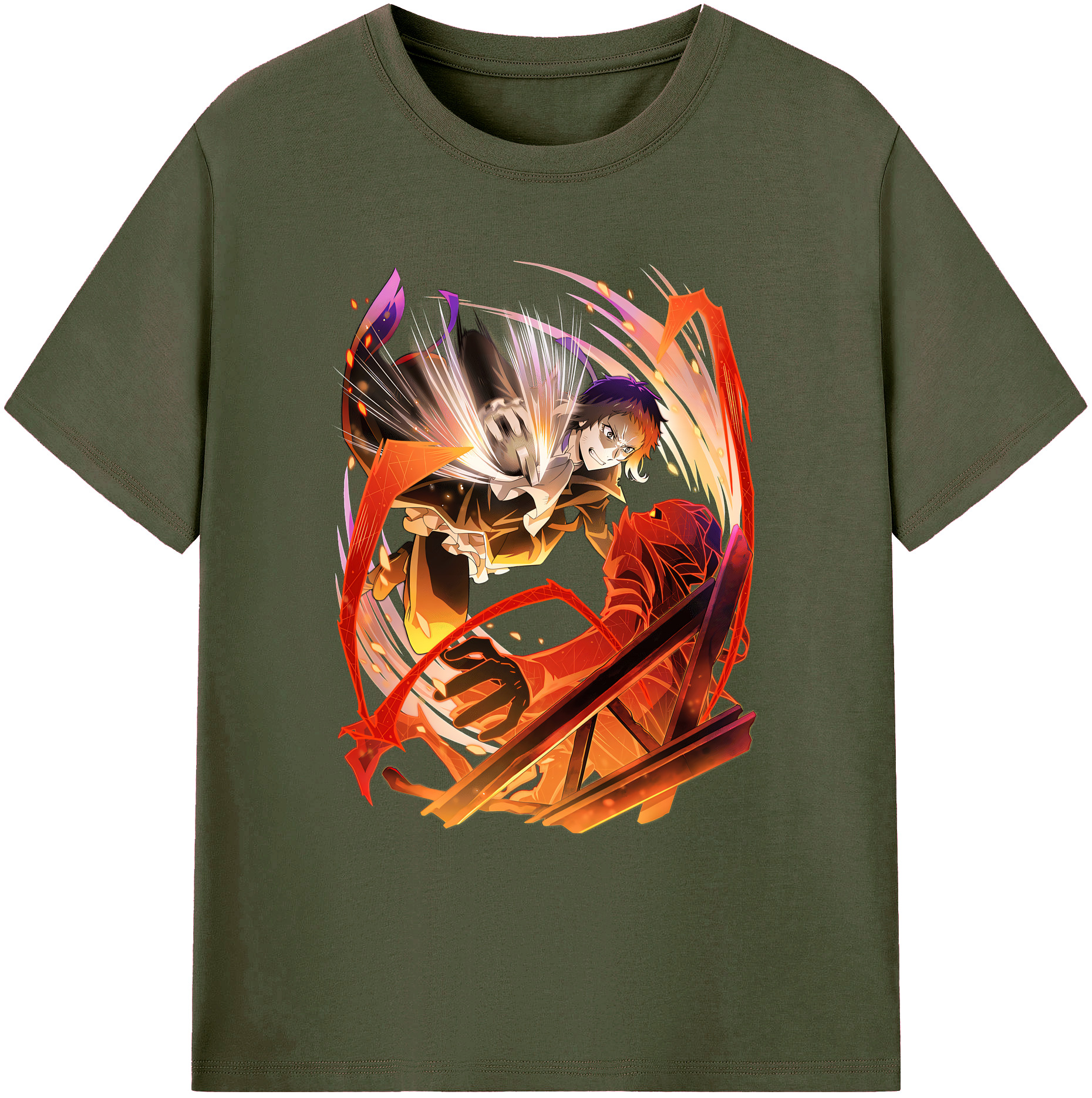 （画像用） 文豪ストレイドッグス Bungo Stray Dogs 綿100％ メンズ半袖Tシャツ｜肌触りやわらか＆通気性